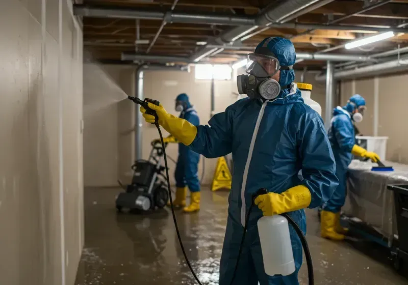 Basement Sanitization and Antimicrobial Treatment process in South Corning, NY